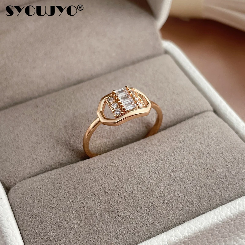 SYOUJYO Square Natural Zircon Full Paved Women's Rings Modern Trendy 585 Rose Gold Fashion Daily Party Jewelry Gift For Girl
SYOUJYO Square Natural Zircon Full Paved Women's Rings Modern Trendy 585 Rose Gold Fashion Daily Party Jewelry Gift For Girl