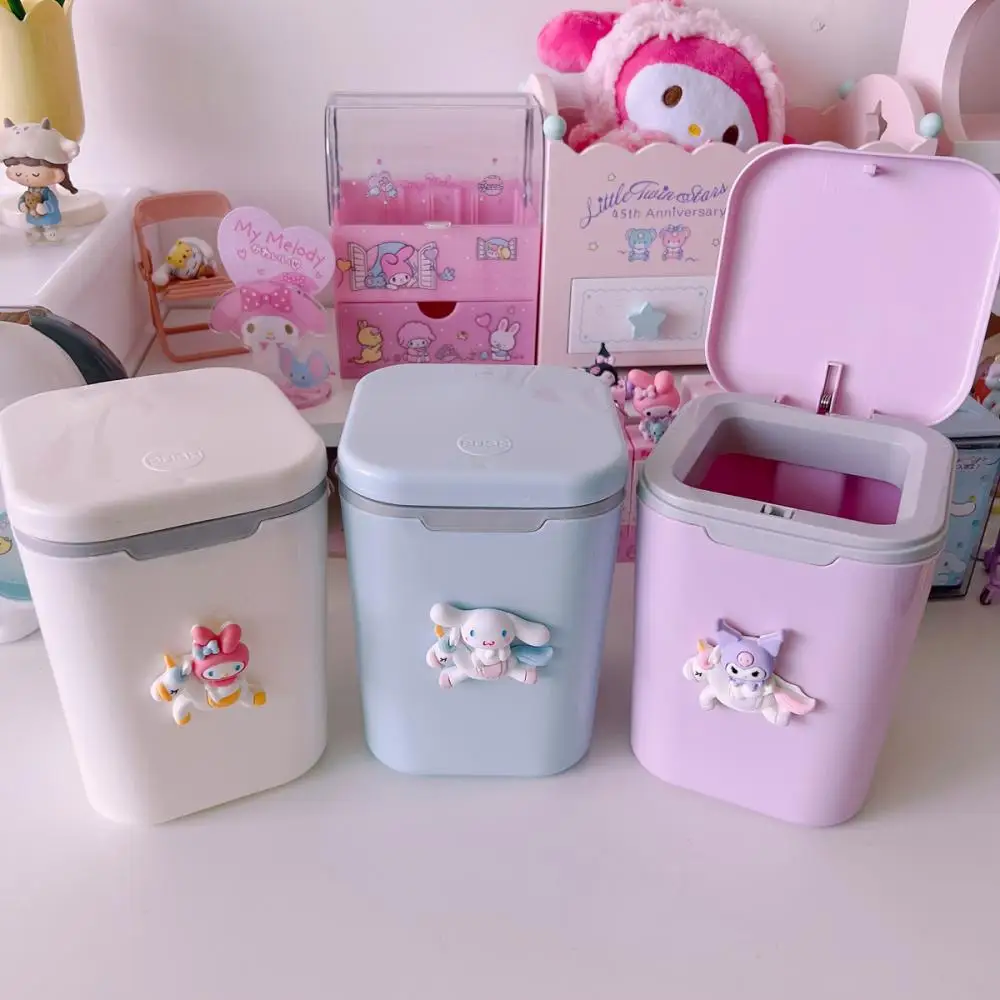 Kawaii Sanrios Accessories My Melody Kuromi Cinnamoroll Cartoon Desktop Small Trash Can Lovely Bedroom Sundries Storage Box Gift
Kawaii Sanrios Accessories My Melody Kuromi Cinnamoroll Cartoon Desktop Small Trash Can Lovely Bedroom Sundries Storage Box Gift