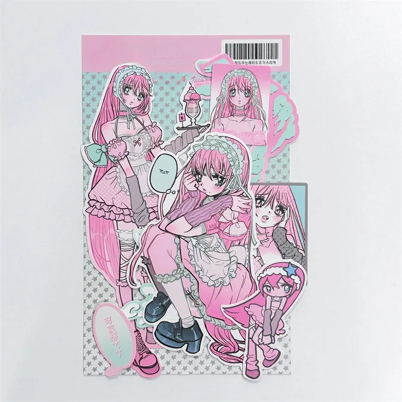 Набор наклеек в корейском стиле Y2K 
Набор наклеек в корейском стиле Y2K