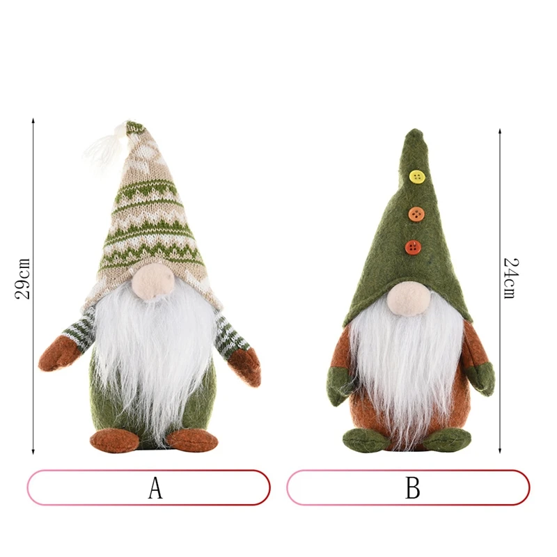 2 Pcs Christmas Gnome Swedish, Xmas Decorations Santa Ornament Faceless Doll Elf Home Holiday Indoor Decor
2 Pcs Christmas Gnome Swedish, Xmas Decorations Santa Ornament Faceless Doll Elf Home Holiday Indoor Decor