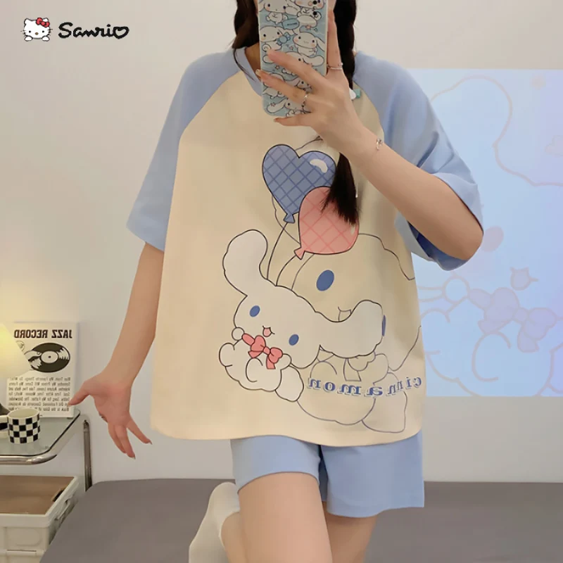 Korea Cinnamoroll Summer Women Pajamas Kawaii Sanrio Kuromi Anime Short Sleeved Loose Casual Thin Pajama Set 2023 Home Wear Gift
Korea Cinnamoroll Summer Women Pajamas Kawaii Sanrio Kuromi Anime Short Sleeved Loose Casual Thin Pajama Set 2023 Home Wear Gift