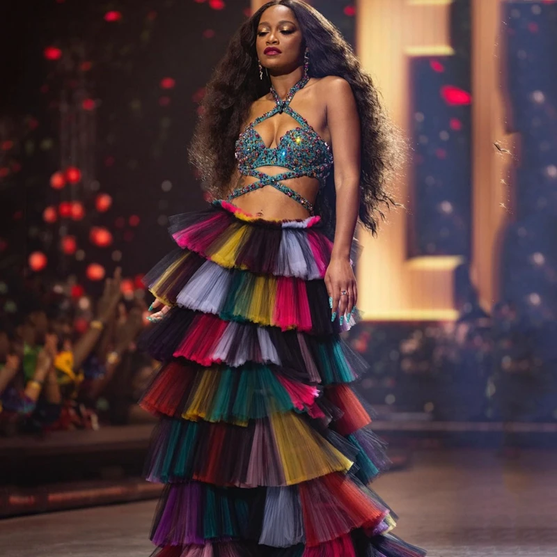 Halter Women Dress Sexy Women Evening Dresses Ruffles Long Evening Dresses 2022 Colorful Luxury Woman Dress Crystals Prom Dress
Halter Women Dress Sexy Women Evening Dresses Ruffles Long Evening Dresses 2022 Colorful Luxury Woman Dress Crystals Prom Dress
