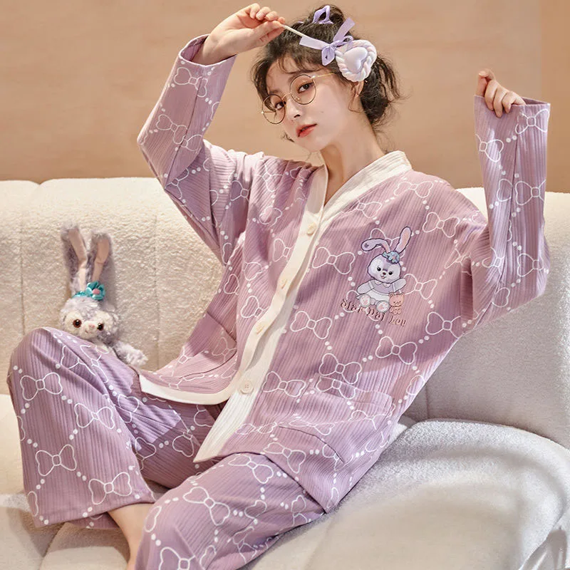 Women Disney StarDelu Mickey Mouse Pajamas Suit Mickey Cartoon Long Sleeve Sleepwear Lovely Nightwear Homewear Set Autumn Winter
Women Disney StarDelu Mickey Mouse Pajamas Suit Mickey Cartoon Long Sleeve Sleepwear Lovely Nightwear Homewear Set Autumn Winter