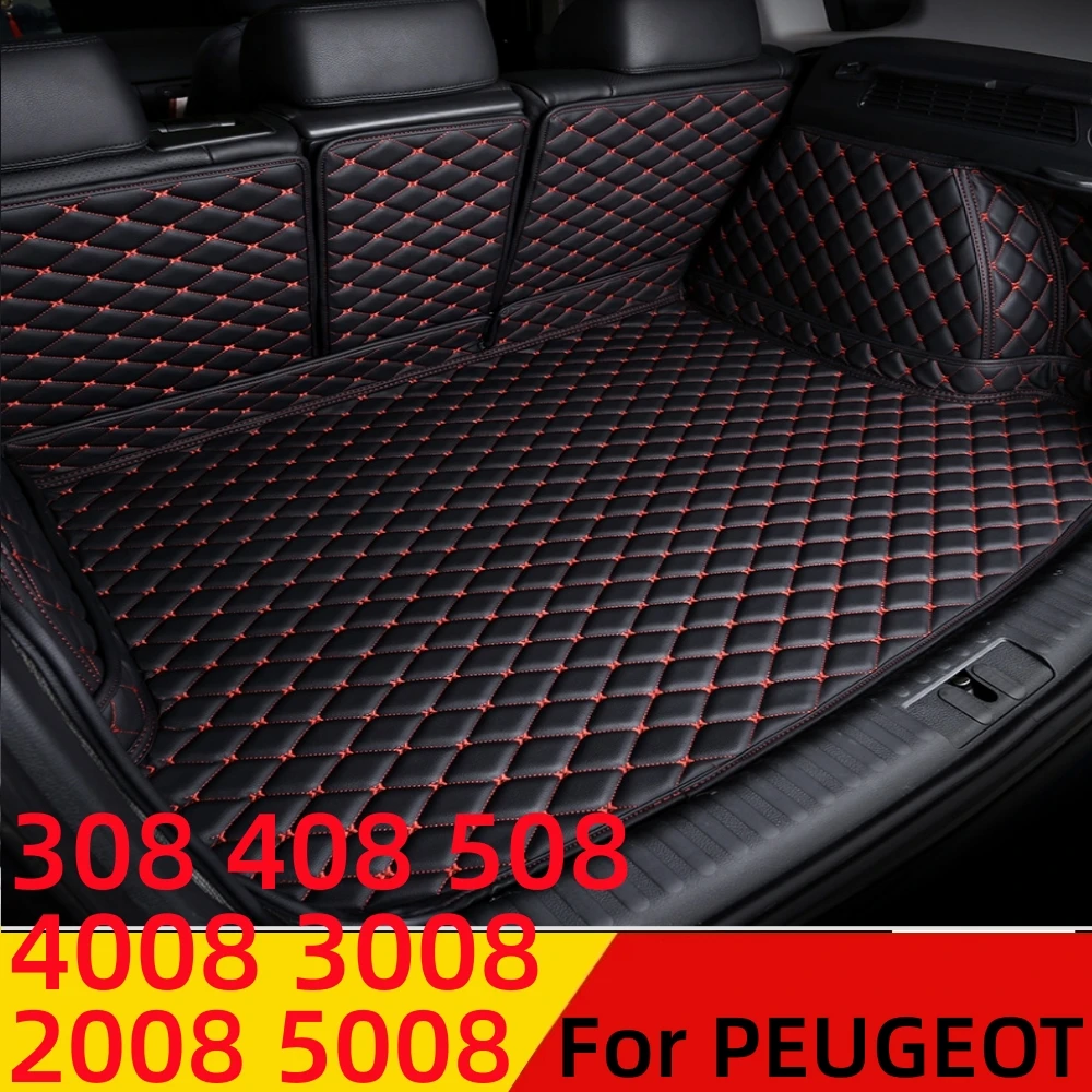 

Car Trunk Mat For Peugeot 408 508 308 3008 4008 2008 5008 All Weather XPE Custom Rear Cargo Cover Carpet Liner Tail Luggage Pad