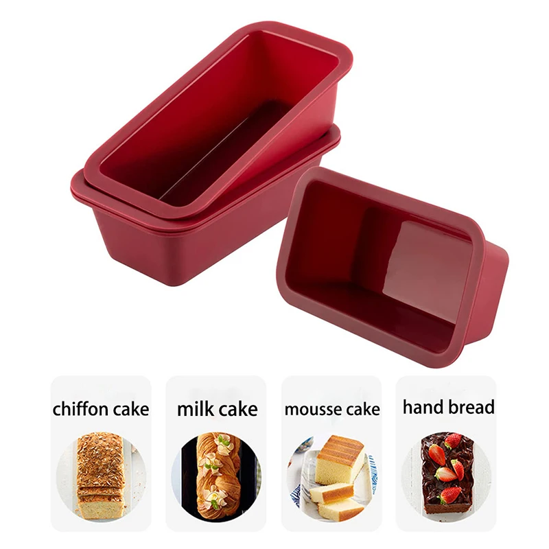 

Silicone Baking Molds NonStick Rectangle Cake Pans Mini Loaf Pan Easy Release Bread Toast Mould Kitchen Accessories