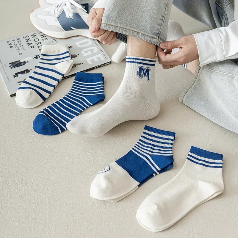 Striped Pure Cotton Short Socks Men Short Tube Socks Summer Thin Low Cut Shallow Cut Socks Trend All Cotton Boat Socks
Striped Pure Cotton Short Socks Men Short Tube Socks Summer Thin Low Cut Shallow Cut Socks Trend All Cotton Boat Socks