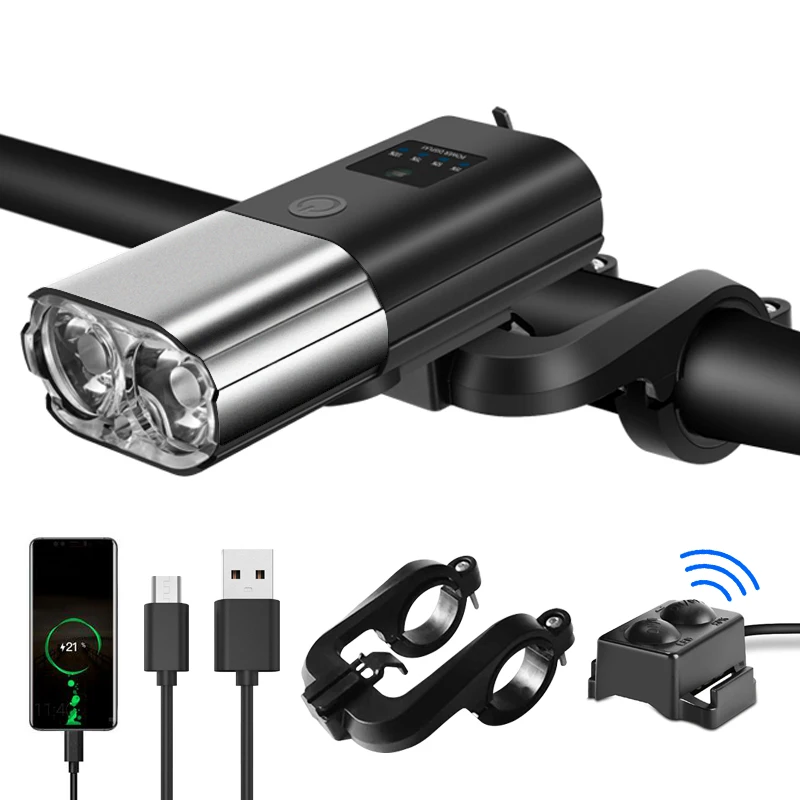 1000 Lumen 2*L2 LED Bicycle Headlight Upgrade Bracket 3 in 1 Power Bank Bike Horn Lamp USB Charging Cycling Light Flashlight
1000 Lumen 2*L2 LED Bicycle Headlight Upgrade Bracket 3 in 1 Power Bank Bike Horn Lamp USB Charging Cycling Light Flashlight