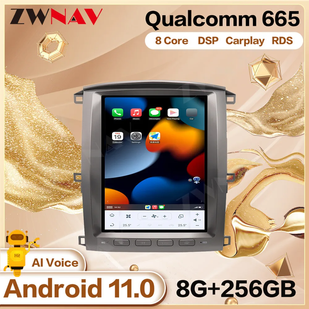 Автомобильный мультимедийный плеер Qualcomm Tesla с экраном Android для Lexus LX470 2002 2003 2004 2005 2006 2007 GPS радио головное устройство
Автомобильный мультимедийный плеер Qualcomm Tesla с экраном Android для Lexus LX470 2002 2003 2004 2005 2006 2007 GPS радио головное устройство