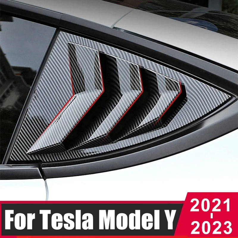 Car Rear Side Window Shutter Blinds Tuyere Louvers Vent Cover Trim For Tesla Model Y 2021 2022 2023 Accessories ABS Carbon Fiber
Car Rear Side Window Shutter Blinds Tuyere Louvers Vent Cover Trim For Tesla Model Y 2021 2022 2023 Accessories ABS Carbon Fiber