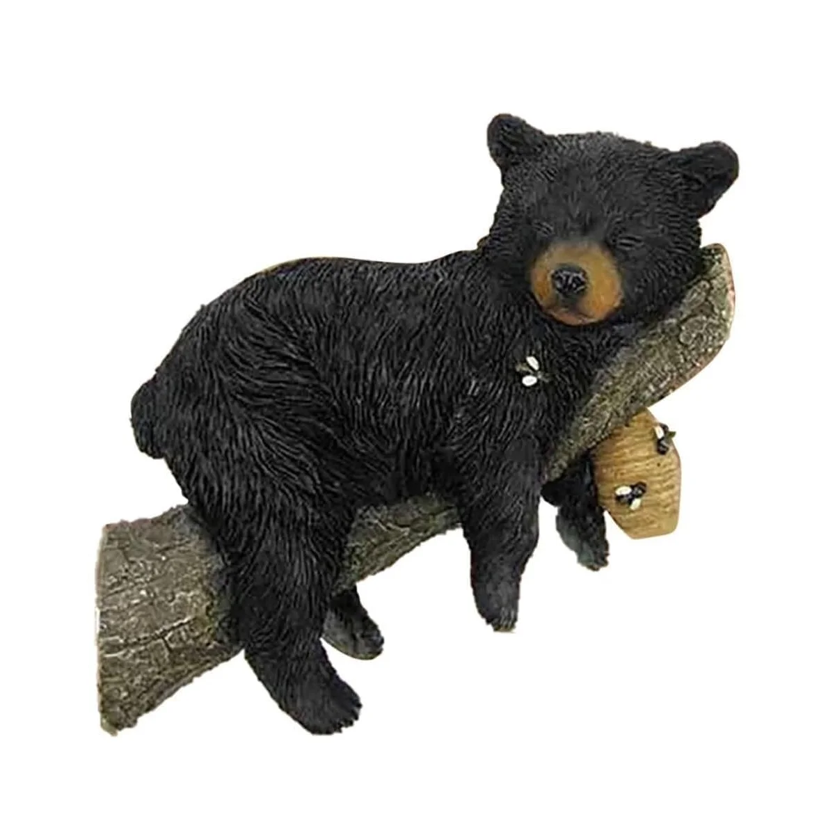 

Симпатичный медвежонок, висящий в дереве, скульптура, Забавный черный медвежонок, висящий в дереве, фигурка