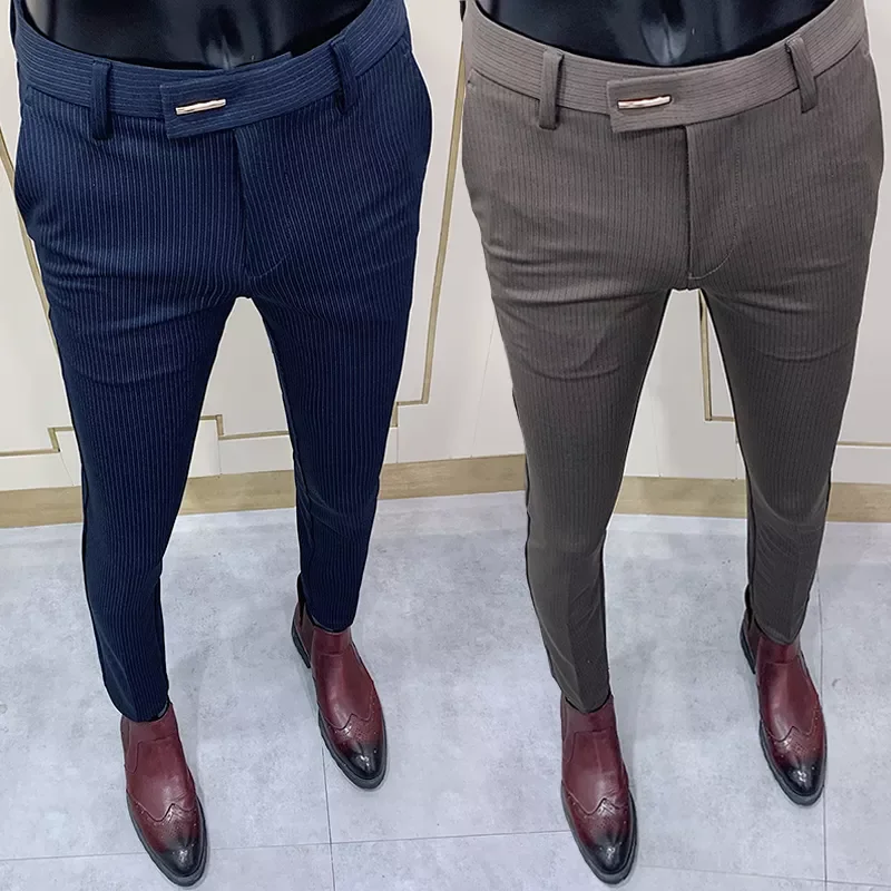 Pant Elegant Slim Fit Social Trousers Pants High Quality Men Business Office Party Dress Ankle Pants Fashion Striped Suit
Pant Elegant Slim Fit Social Trousers Pants High Quality Men Business Office Party Dress Ankle Pants Fashion Striped Suit