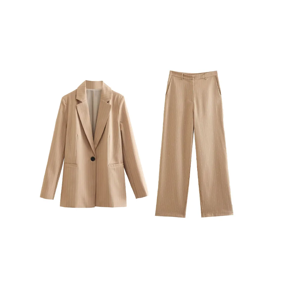 Zach AiIsa's Новинка Осень-Зима Женская мода простой полосатый повседневный костюм куртка + дикие прямые нейтральные полосатые брюки
Zach AiIsa's Новинка Осень-Зима Женская мода простой полосатый повседневный костюм куртка + дикие прямые нейтральные полосатые брюки