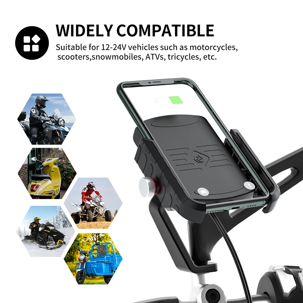 Motorcycle Phone Holder M9 Wireless Charger Handlebar Bicycle Bracket Quick Charge USB Two-In-One Charger GPS Mount Bracket
Motorcycle Phone Holder M9 Wireless Charger Handlebar Bicycle Bracket Quick Charge USB Two-In-One Charger GPS Mount Bracket