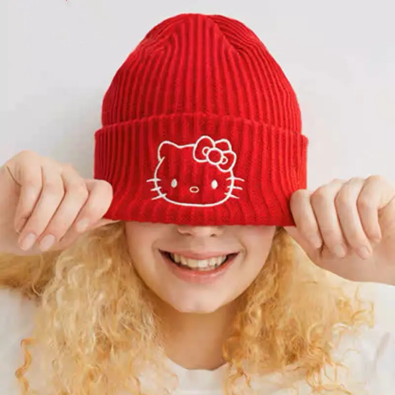 Kawaii Hellokittys Kuromi Mymelody Cinnamoroll Sanrio Knitted Hat Cartoon Creative Cute Winter Soft Warm Hat Gift for Girls
Kawaii Hellokittys Kuromi Mymelody Cinnamoroll Sanrio Knitted Hat Cartoon Creative Cute Winter Soft Warm Hat Gift for Girls
