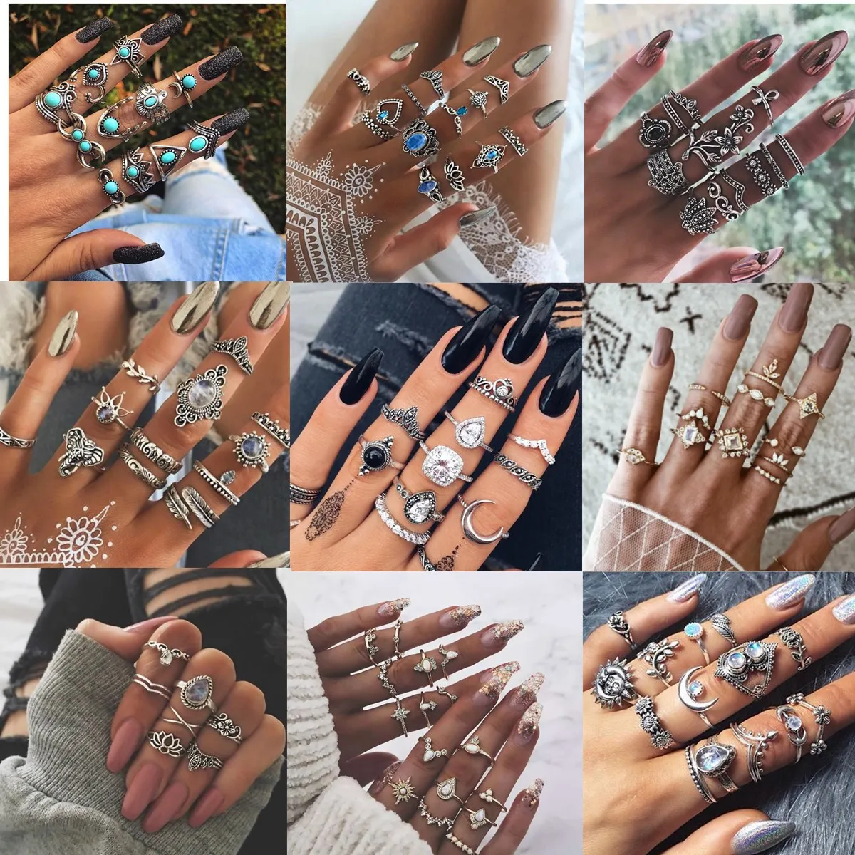 ring set women rings for girls charms rings set for women boho jewelry punk accessories bagues
ring set women rings for girls charms rings set for women boho jewelry punk accessories bagues