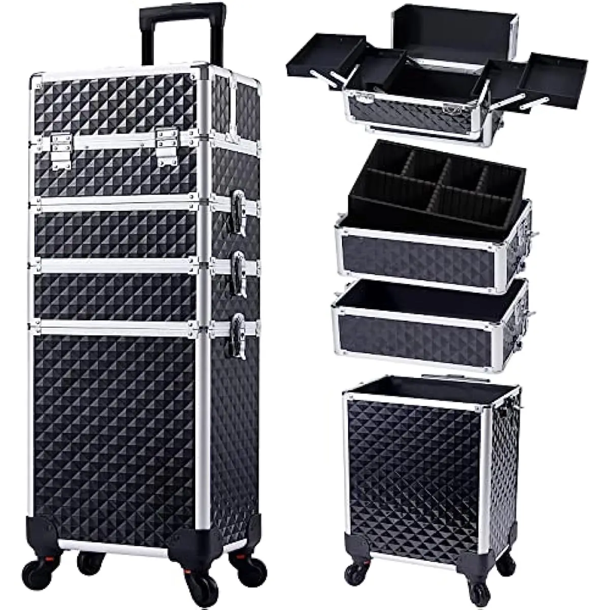 Stagiant Rolling Makeup Train Case Large Storage Cosmetic Trolley 4 in 1 Large Capacity Trolley Makeup Travel Case Key Swivel
Stagiant Rolling Makeup Train Case Large Storage Cosmetic Trolley 4 in 1 Large Capacity Trolley Makeup Travel Case Key Swivel
