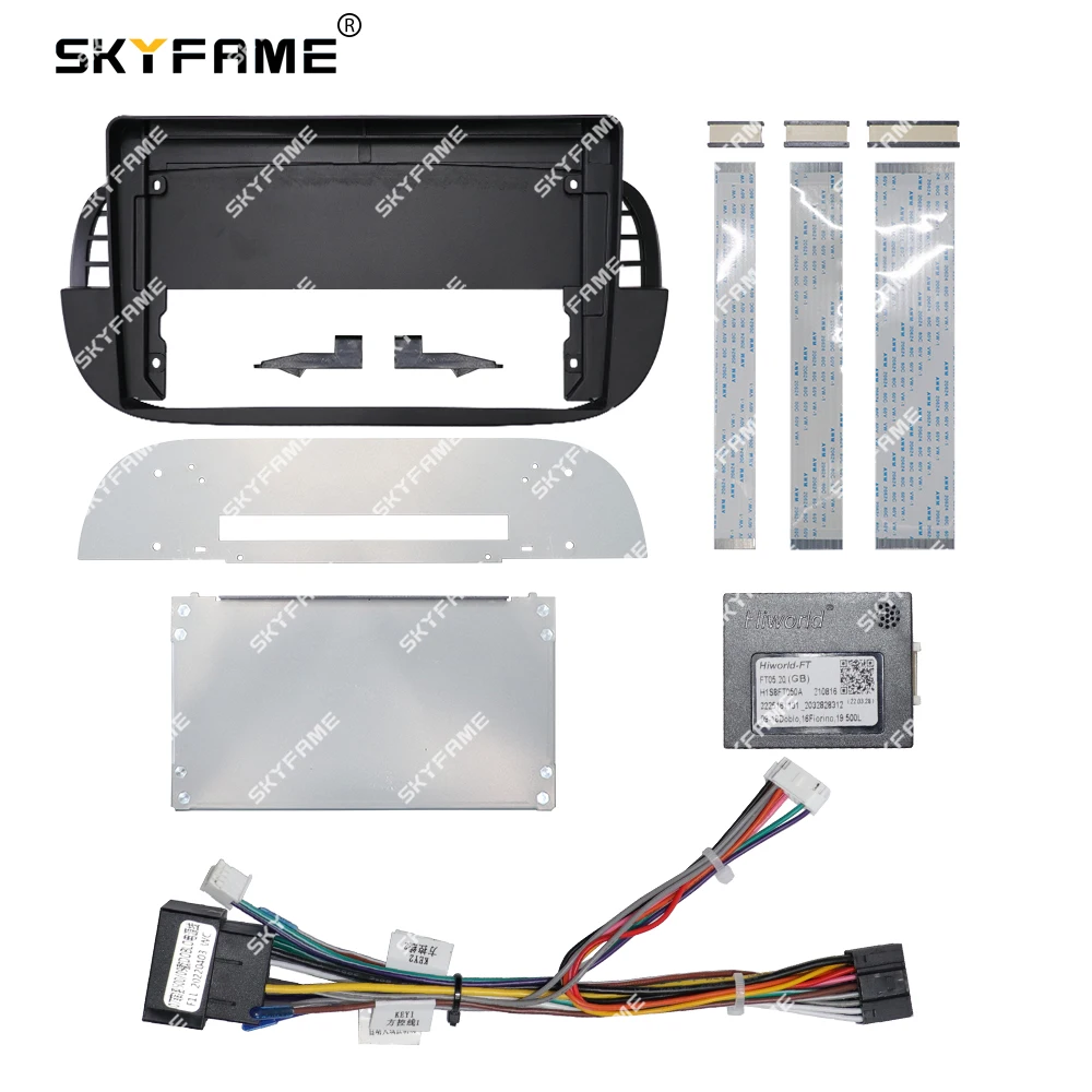 

SKYFAME Car Frame Fascia Adapter Canbus Box Decoder Android Radio Audio Dash Fitting Panel Kit For Fiat 500