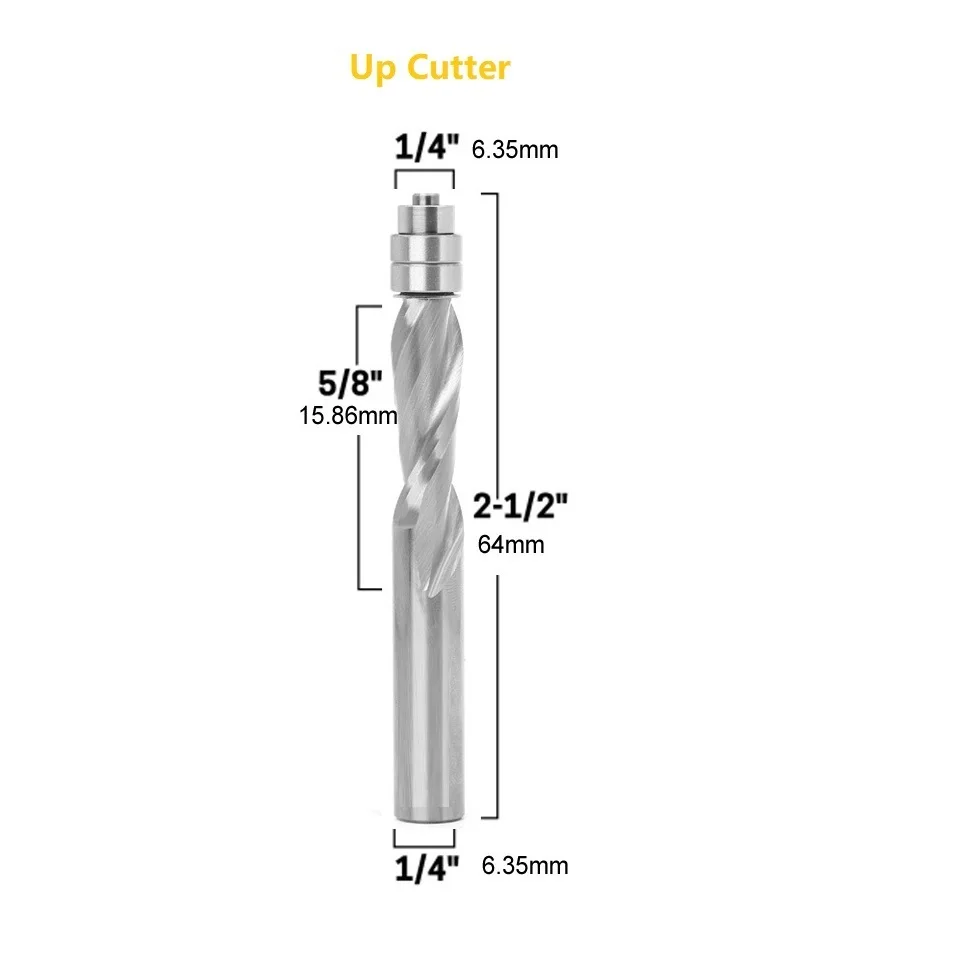 Down/up Cutter Router Bit 1/4'' Shank Trimmer Knife Solid Carbide Bit Woodworking Milling Cutters End Mill For Plywood Wood
Down/up Cutter Router Bit 1/4'' Shank Trimmer Knife Solid Carbide Bit Woodworking Milling Cutters End Mill For Plywood Wood