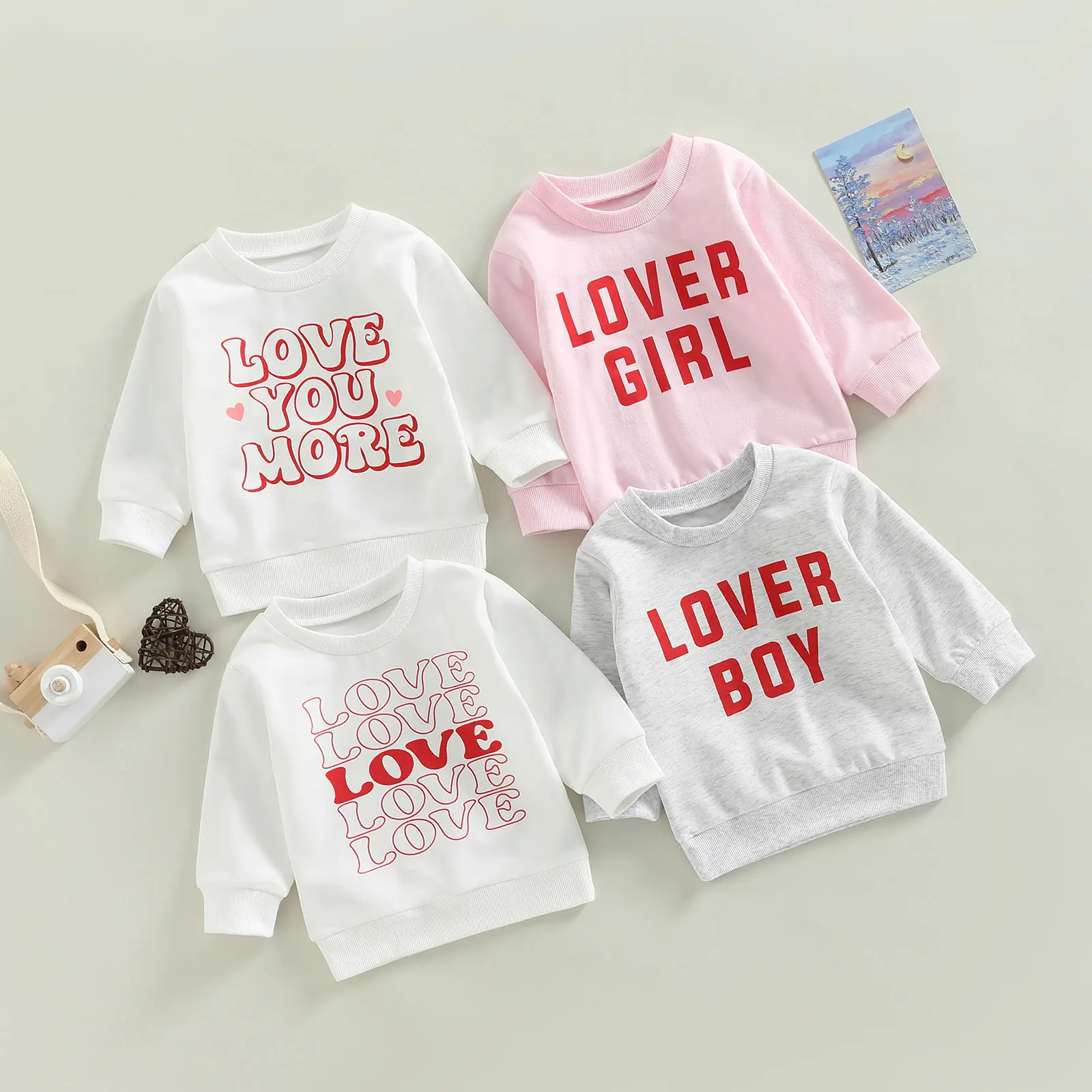 Baby Valentine's Day Sweatshirt Long Sleeve O-Neck Letter Print Warm Loose Pullover for Boys Girls 0-3 Years
Baby Valentine's Day Sweatshirt Long Sleeve O-Neck Letter Print Warm Loose Pullover for Boys Girls 0-3 Years