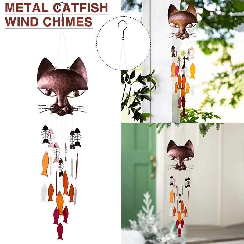 Metal Cat Fish Wind Chime Handicraft Garden Chimes Ornaments Animal Pendant Holiday Home Hanging Decor Festive Party Gifts
Metal Cat Fish Wind Chime Handicraft Garden Chimes Ornaments Animal Pendant Holiday Home Hanging Decor Festive Party Gifts