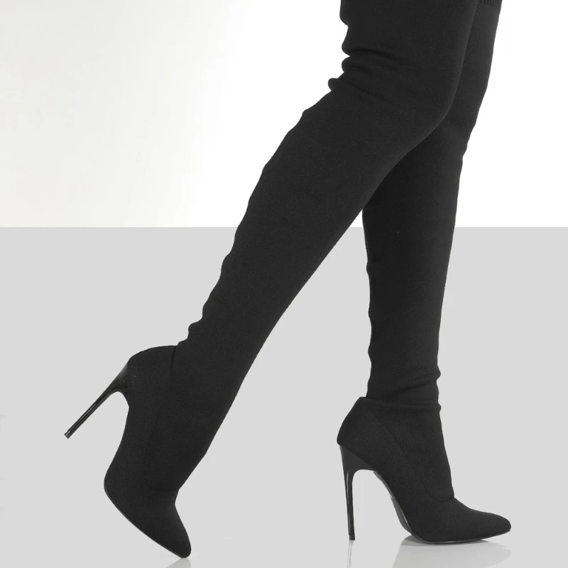 New Luxury New Women's Large Size Women's Boots Stretch Boots Retro Women's Stiletto High Heels Knitted Tube Over The Knee Boots
New Luxury New Women's Large Size Women's Boots Stretch Boots Retro Women's Stiletto High Heels Knitted Tube Over The Knee Boots