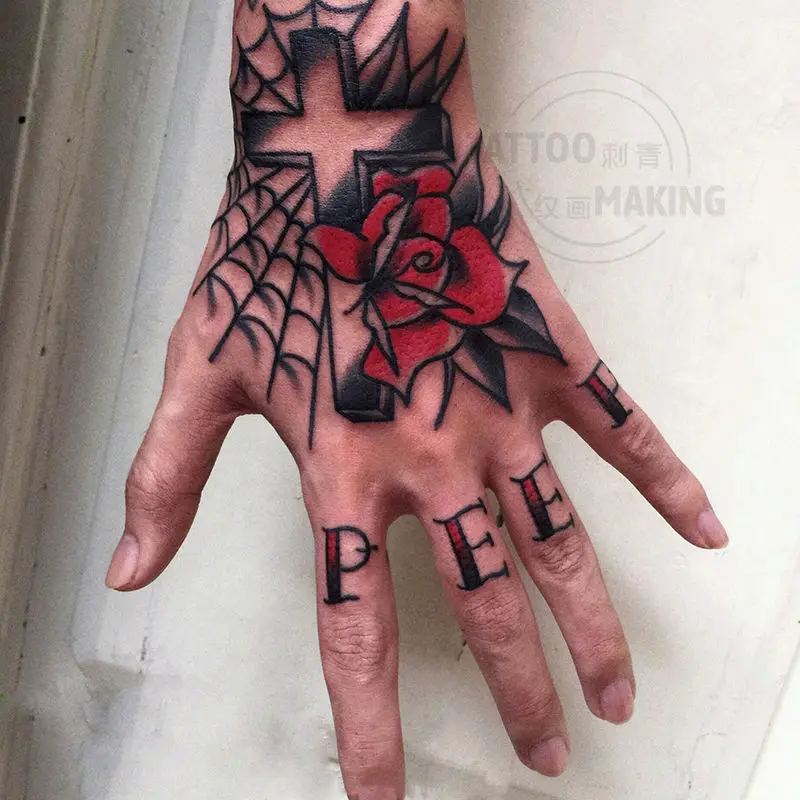 2022 New So Cool Red Rose Cross Spider Web Art Waterproof Tattoo Stickers for Woman Man Hand Body Temporary Tattoo Fake Tattoo
2022 New So Cool Red Rose Cross Spider Web Art Waterproof Tattoo Stickers for Woman Man Hand Body Temporary Tattoo Fake Tattoo