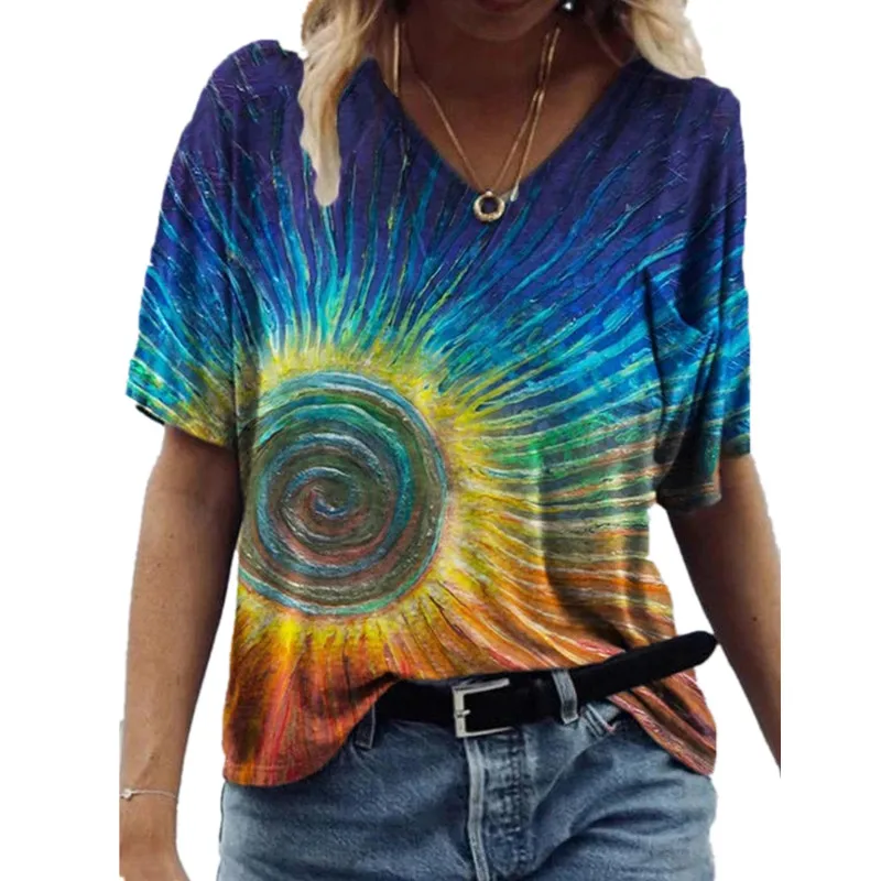 5XL Summer Oversized Tops 2021 Women 3D Paisley Abstract T Shirt Streetwear Casual Short Sleeve V-Neck Pockets Loose Tee Shirt
5XL Summer Oversized Tops 2021 Women 3D Paisley Abstract T Shirt Streetwear Casual Short Sleeve V-Neck Pockets Loose Tee Shirt