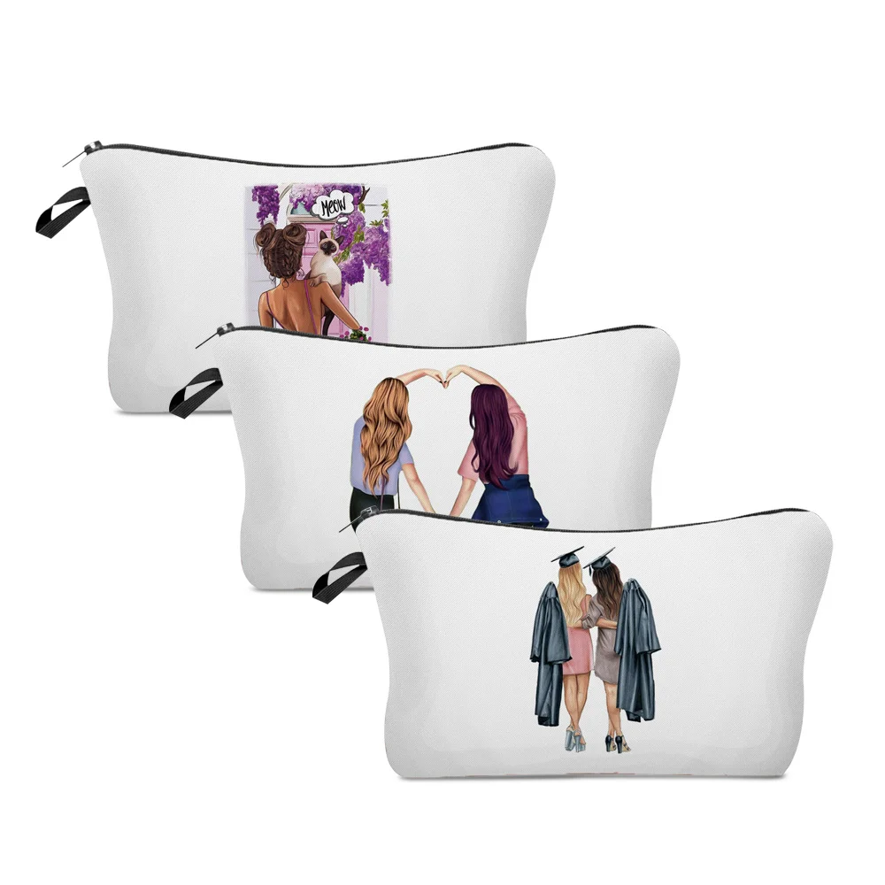 Women Portable Cosmetic Bags Girlfriends Print Wash Bag Pouch Travel Storage Zip Toiletries Organizer Female Pocket Money Bag
Women Portable Cosmetic Bags Girlfriends Print Wash Bag Pouch Travel Storage Zip Toiletries Organizer Female Pocket Money Bag
