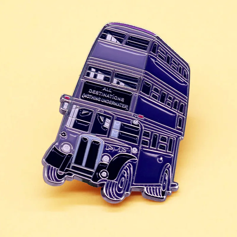 

Cartoon Harry Knight Bus Enamel Brooch Pin Jeans Jacket Lapel Hard Metal Pins Brooches Badges Exquisite Jewelry Accessories