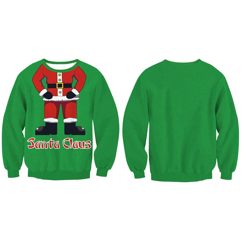 Men And Women Christmas Sweater Pullover Funny Santa Holiday Party Sweatshirt Green
Men And Women Christmas Sweater Pullover Funny Santa Holiday Party Sweatshirt Green