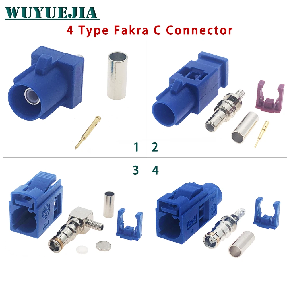 2PCS Blue Fakra C Male Plug / Female Jack RAL 5005 Connector RF Coaxial Wire Connectors for RG316 / RG174 Pigtail Cable
2PCS Blue Fakra C Male Plug / Female Jack RAL 5005 Connector RF Coaxial Wire Connectors for RG316 / RG174 Pigtail Cable