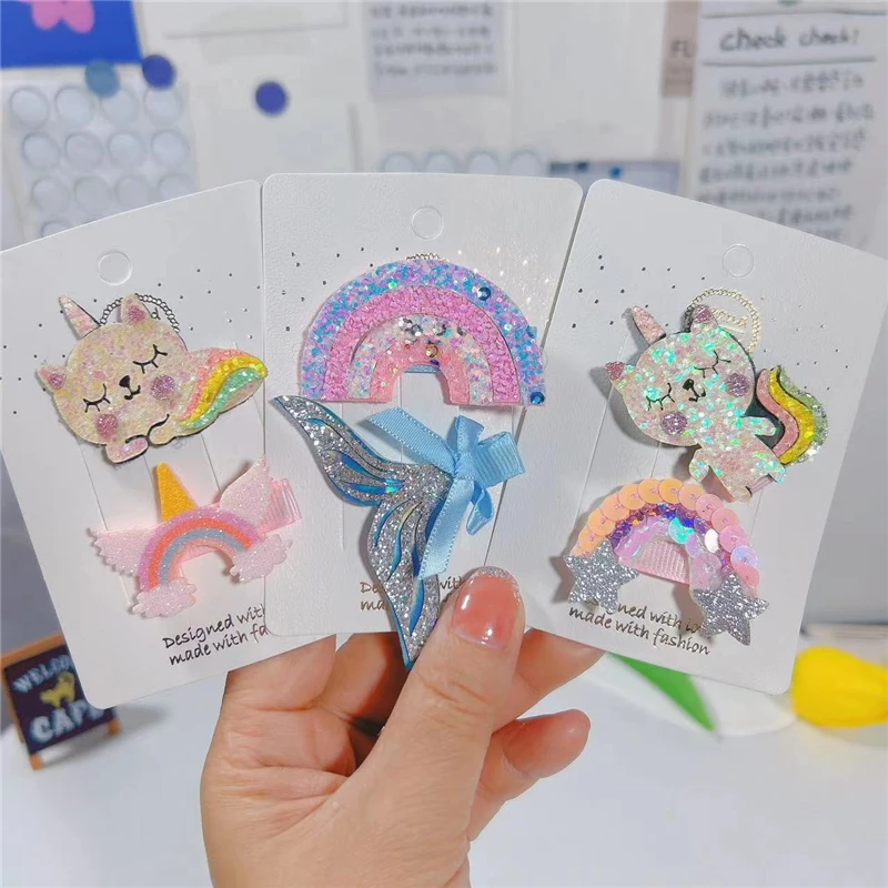 12Pcs/Lot Fashion Cute Glitter Unicorn Rainbow Mermaid Hairpins Cartoon Fairy Hair Clips Princess Headwear
12Pcs/Lot Fashion Cute Glitter Unicorn Rainbow Mermaid Hairpins Cartoon Fairy Hair Clips Princess Headwear