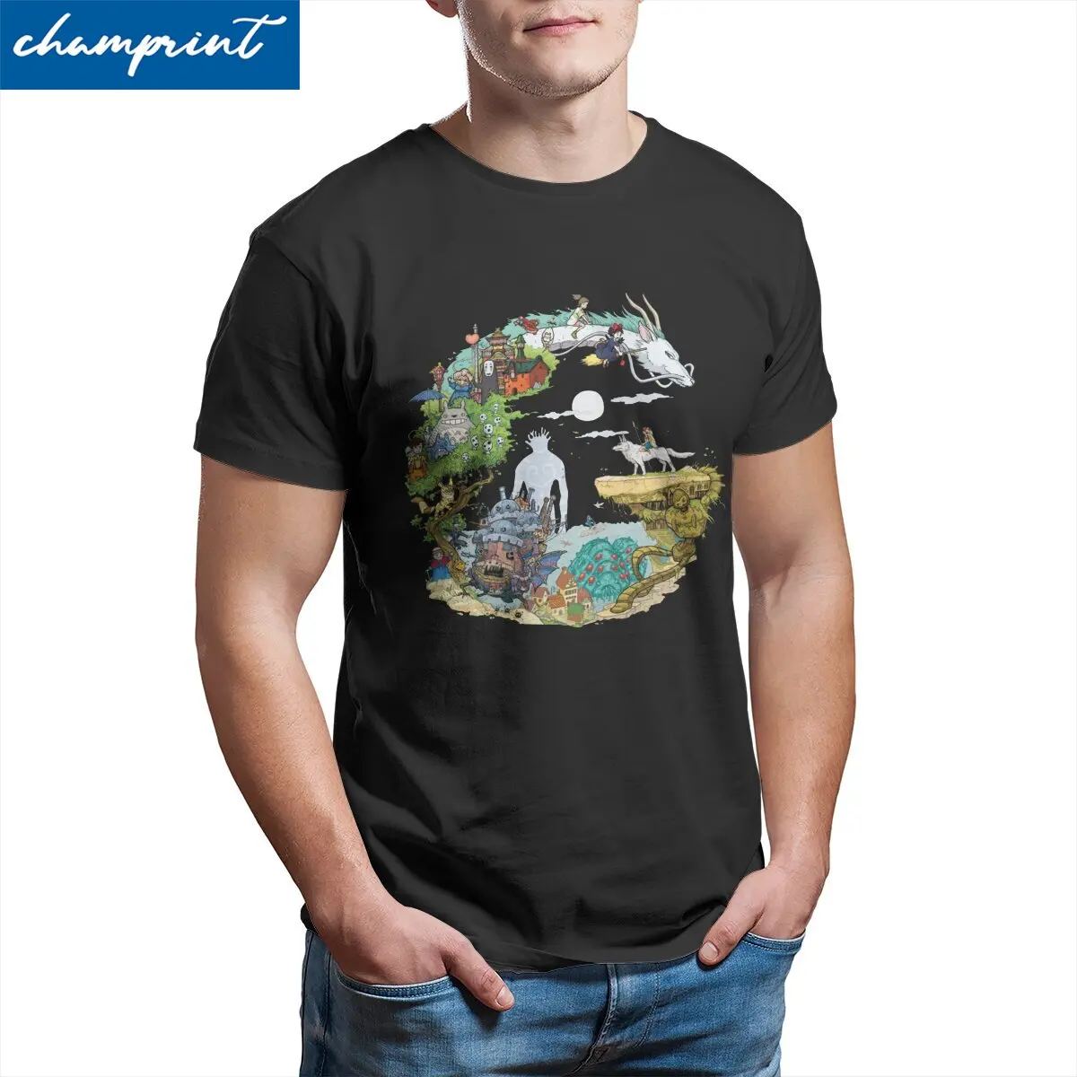 Studio Ghibli Totoro Spirit Away Men T Shirts Japanese Anime Miyazaki Hayao Tees Short Sleeve T-Shirts Cotton Plus Size Clothing
Studio Ghibli Totoro Spirit Away Men T Shirts Japanese Anime Miyazaki Hayao Tees Short Sleeve T-Shirts Cotton Plus Size Clothing