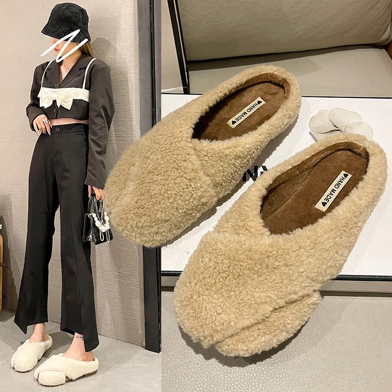 2023 New Slippers for Outdor Baotou Fashion Comfort Flat Casual Women Shoes Anti-slip Warm Plush Furry Floor Slides Zapatillas
2023 New Slippers for Outdor Baotou Fashion Comfort Flat Casual Women Shoes Anti-slip Warm Plush Furry Floor Slides Zapatillas