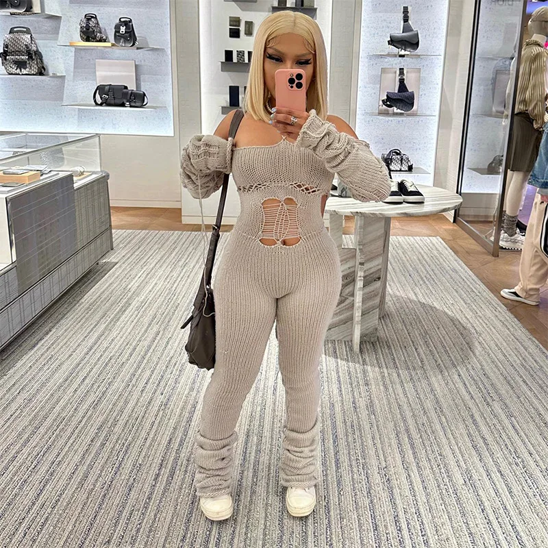 Sexy Summer Autumn Knit Halter Jumpsuits Playsuits Bodysuits 2023 Women New Sexy Halter Hollow Out Knit Long Sleeve Jumpsuit
Sexy Summer Autumn Knit Halter Jumpsuits Playsuits Bodysuits 2023 Women New Sexy Halter Hollow Out Knit Long Sleeve Jumpsuit
