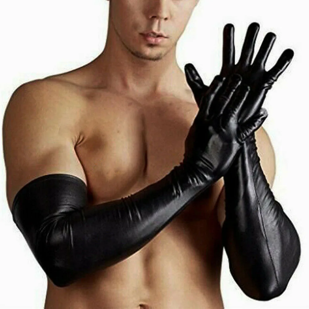 Sexy Men Faux Leather Long Gloves Wet Look Latex Party Opera Club Costumes Five Fingers Fetish Gothic Gloves Erotic Accessories
Sexy Men Faux Leather Long Gloves Wet Look Latex Party Opera Club Costumes Five Fingers Fetish Gothic Gloves Erotic Accessories