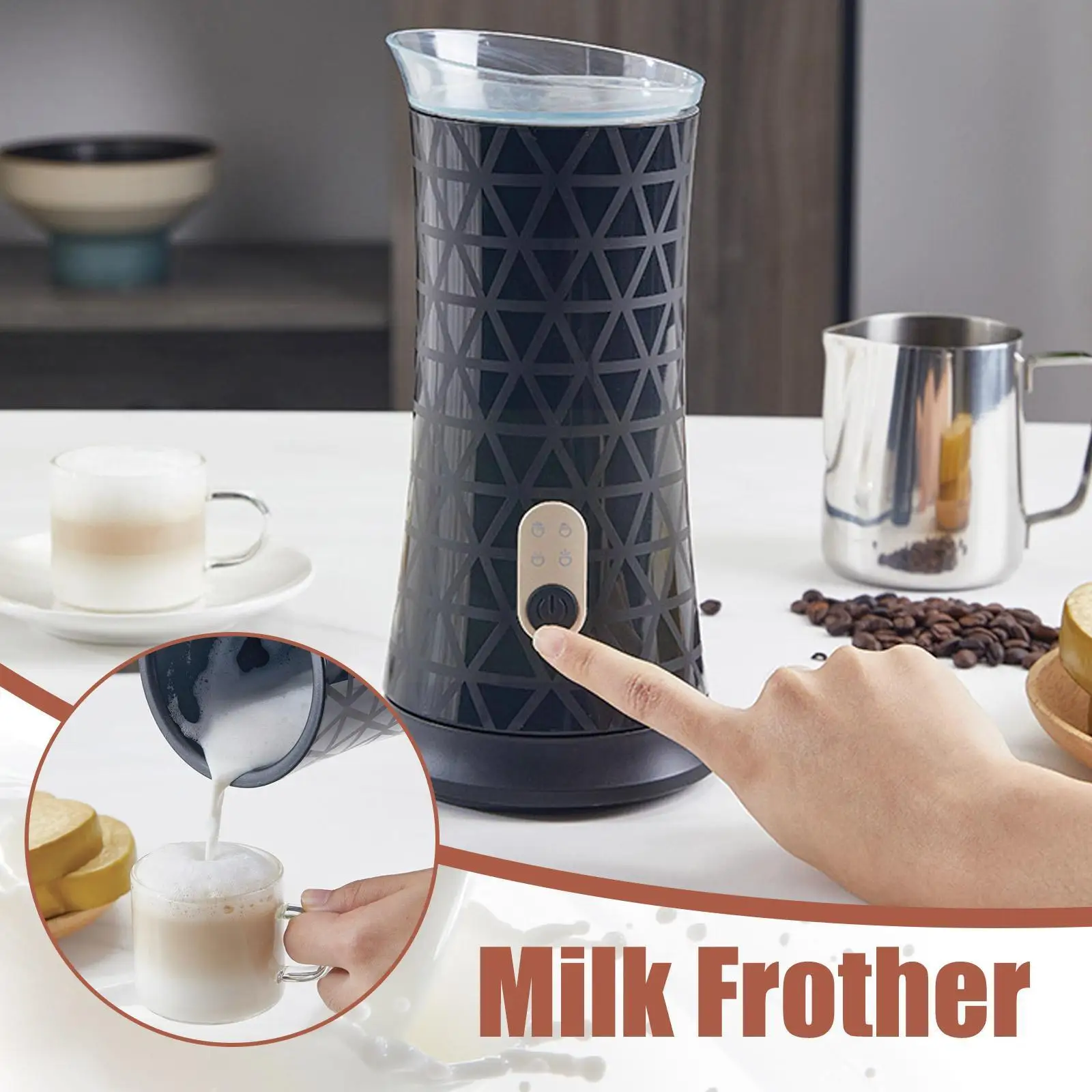 Electric Milk Frother Automatic Hot And Cold Milk Frother Warmer For Latte Foam Maker For Coffee Hot Chocolates A2h5
Electric Milk Frother Automatic Hot And Cold Milk Frother Warmer For Latte Foam Maker For Coffee Hot Chocolates A2h5