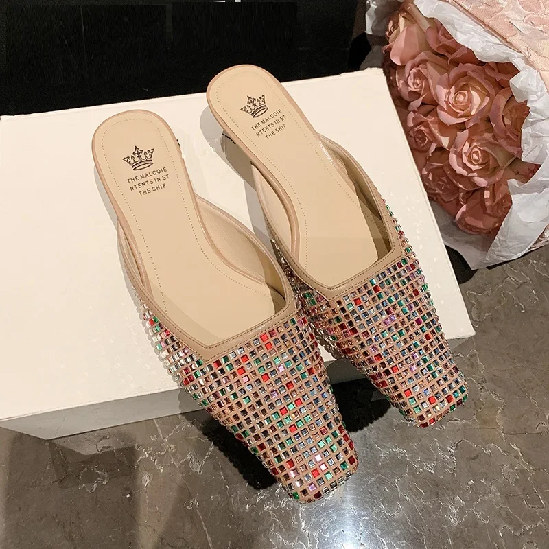 Square Toe Elegant Slippers Slip On Party Wedding Shoes Summer Sandal For Women Sexy Pumps Shiny Crystal Summer Shoes Slip On
Square Toe Elegant Slippers Slip On Party Wedding Shoes Summer Sandal For Women Sexy Pumps Shiny Crystal Summer Shoes Slip On