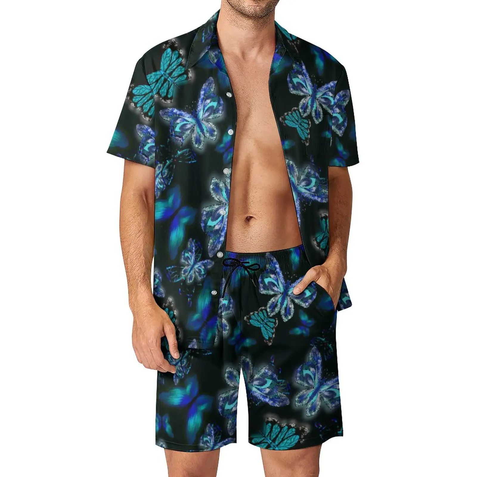 Sparkly Blue Butterfly Men Sets Butterflies Print Art Insect Casual Shirt Set Fashion Beachwear Shorts Summer Suit Two-piece
Sparkly Blue Butterfly Men Sets Butterflies Print Art Insect Casual Shirt Set Fashion Beachwear Shorts Summer Suit Two-piece