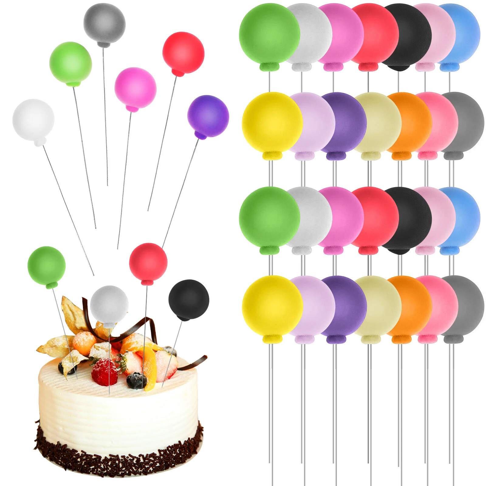 30 Pcs Birthday Party Foam Balls Cake Cupcake Decorations Wedding Ceremony Colorful Picks Clay
30 Pcs Birthday Party Foam Balls Cake Cupcake Decorations Wedding Ceremony Colorful Picks Clay
