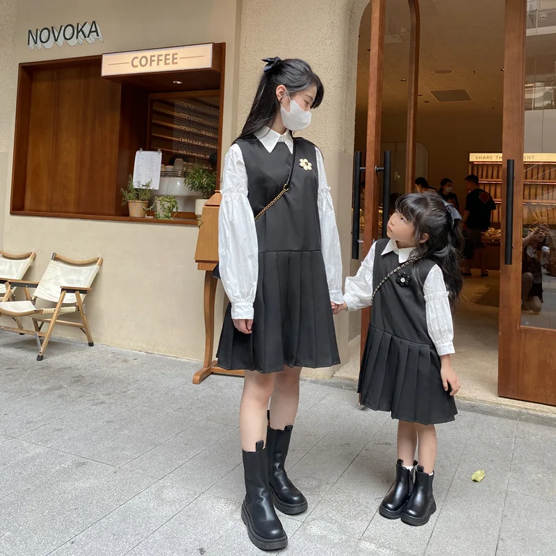 Mother Daughter Matching Clothes Dress Mom Baby Girl White Long Sleeve Blouse+Sleeveless Dress With Back Zipper Women Sundress
Mother Daughter Matching Clothes Dress Mom Baby Girl White Long Sleeve Blouse+Sleeveless Dress With Back Zipper Women Sundress