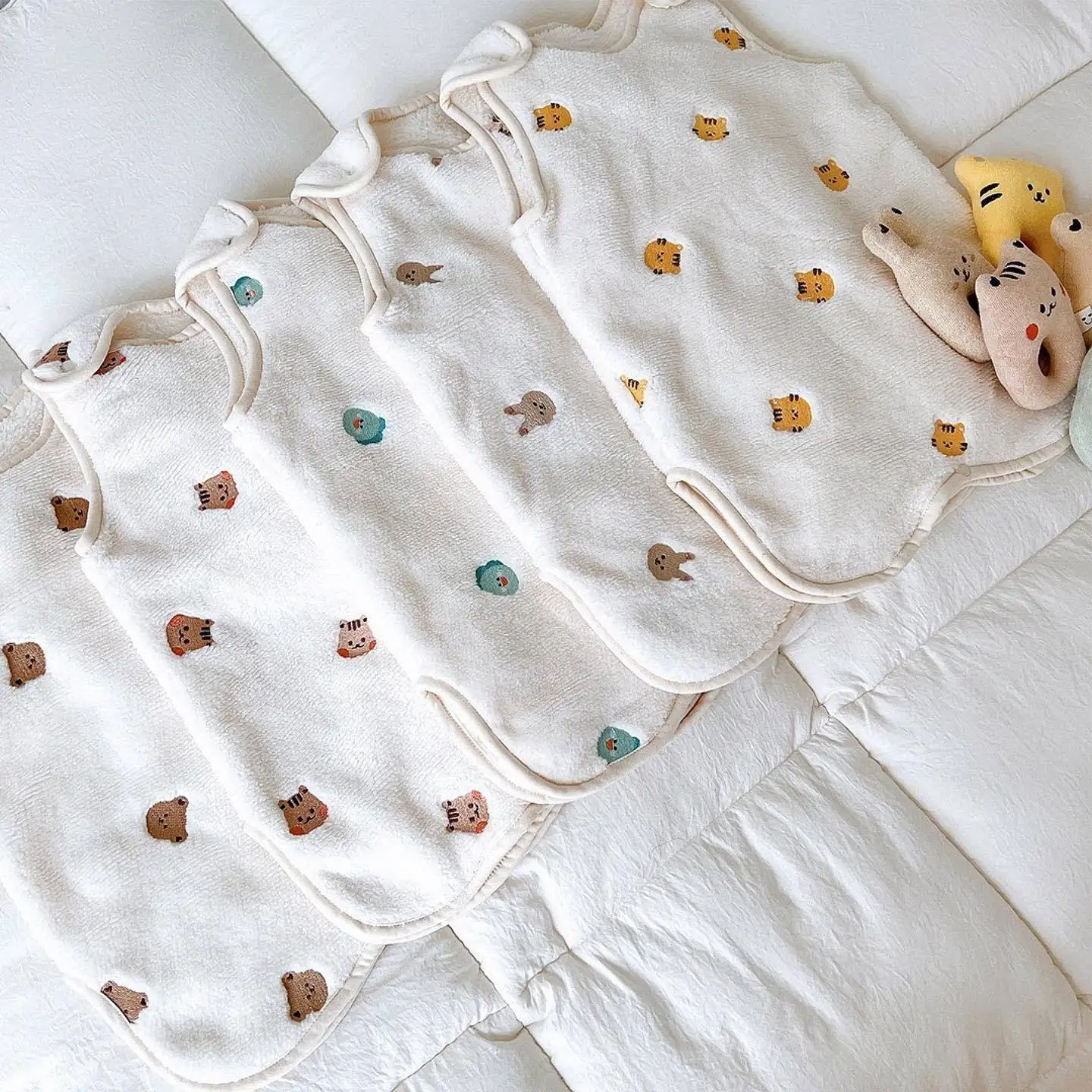 

Хлопковый детский мультяшный спальный мешок, зимняя спальный мешок, Детские аксессуары, плотный марлевый жилет, пижама, стеганое одеяло