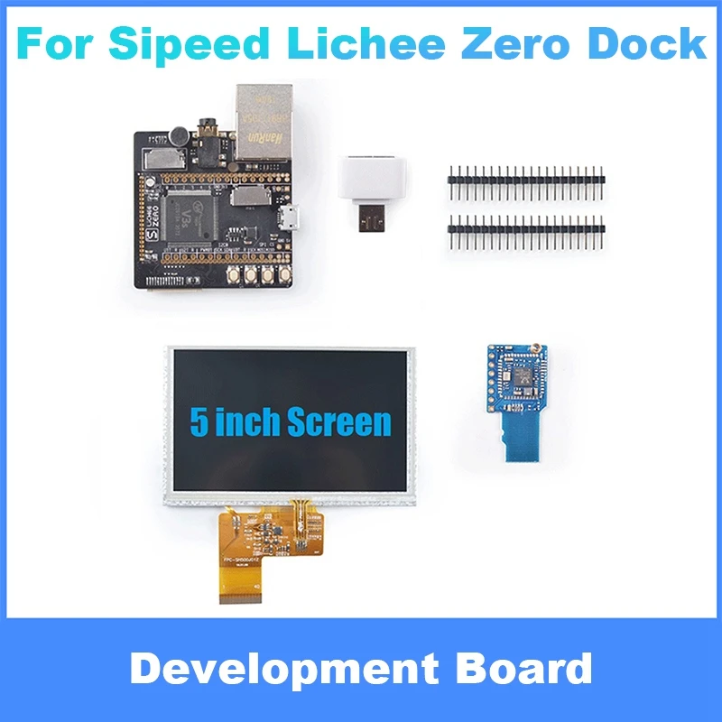 2023 Новинка-материнская плата Sipeed Lichee Zero Dock + модуль Wifi + Bluetooth + 5-дюймовая плата расширения экрана V3S макетная плата
2023 Новинка-материнская плата Sipeed Lichee Zero Dock + модуль Wifi + Bluetooth + 5-дюймовая плата расширения экрана V3S макетная плата