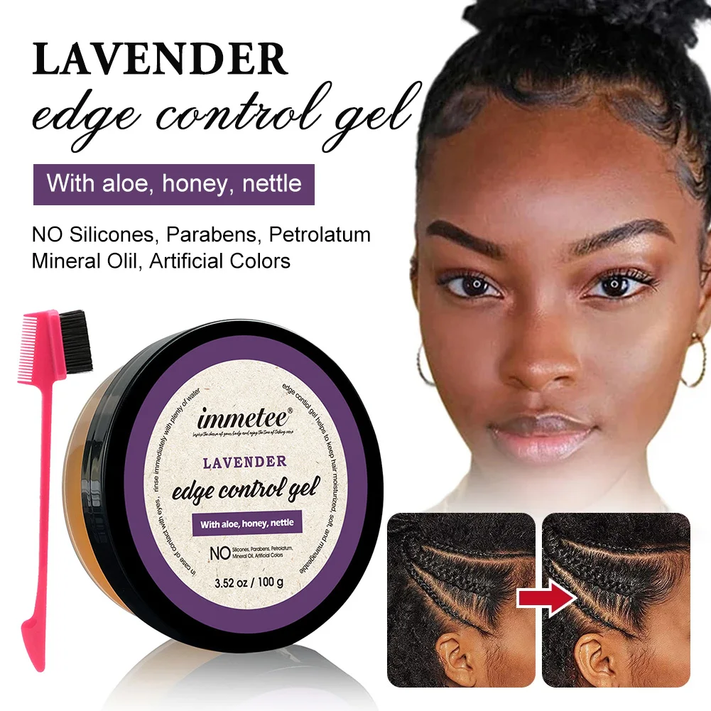 Lavender Hair Edge Control Gel Strong Hold Hair Oil Wax Cream With Brush Anti-Frizz Broken Hair Styling Cream For Men Women
Lavender Hair Edge Control Gel Strong Hold Hair Oil Wax Cream With Brush Anti-Frizz Broken Hair Styling Cream For Men Women