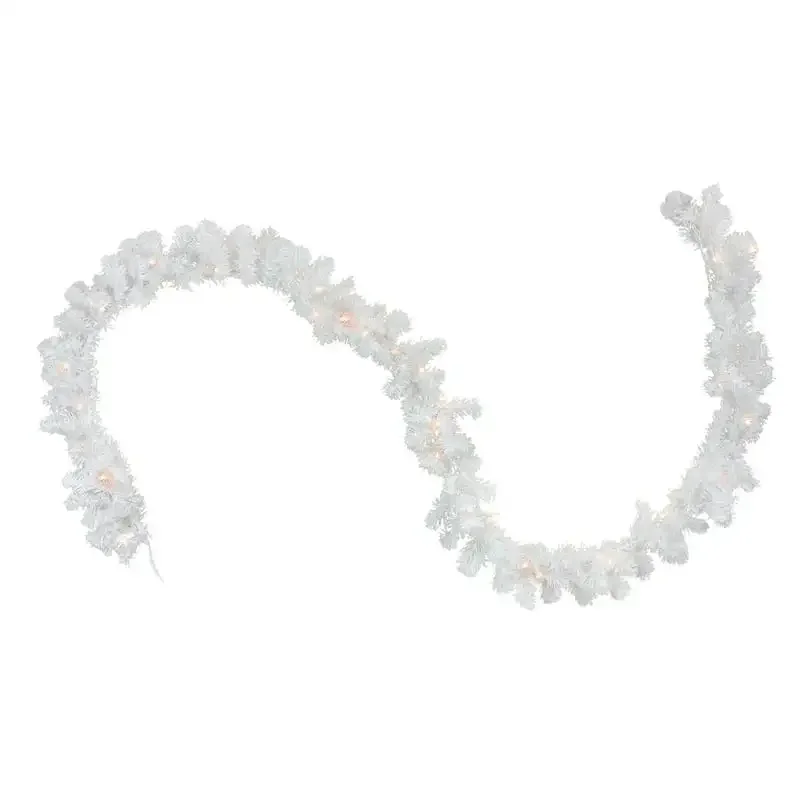 50' x 10" Pre-Lit Commercial Length Snow White Christmas Garland - Clear Lights
50' x 10" Pre-Lit Commercial Length Snow White Christmas Garland - Clear Lights