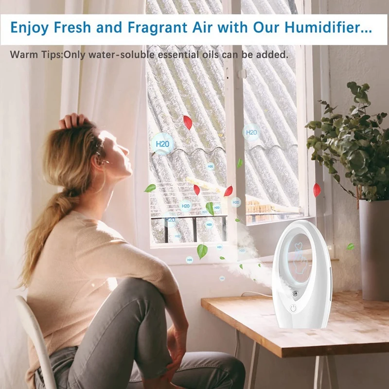 Essential Oil Diffuser 320Ml Small Humidifiers For Office Desk, Personal Humidifier,Two Spray Modes Night Light Function
Essential Oil Diffuser 320Ml Small Humidifiers For Office Desk, Personal Humidifier,Two Spray Modes Night Light Function