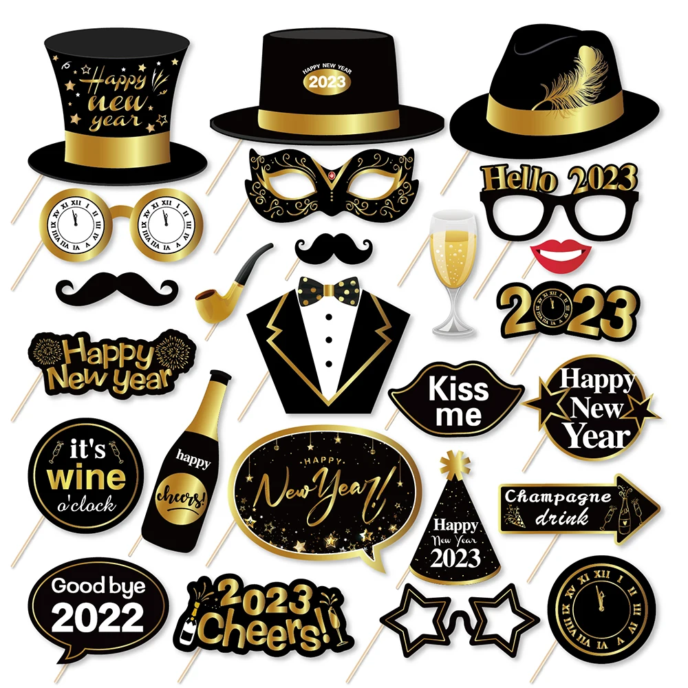 25pcs/set 2023 Cheers Happy New Year Party Paper Photobooth Props Goodbye 2022 Happy New Year Party Decorations
25pcs/set 2023 Cheers Happy New Year Party Paper Photobooth Props Goodbye 2022 Happy New Year Party Decorations