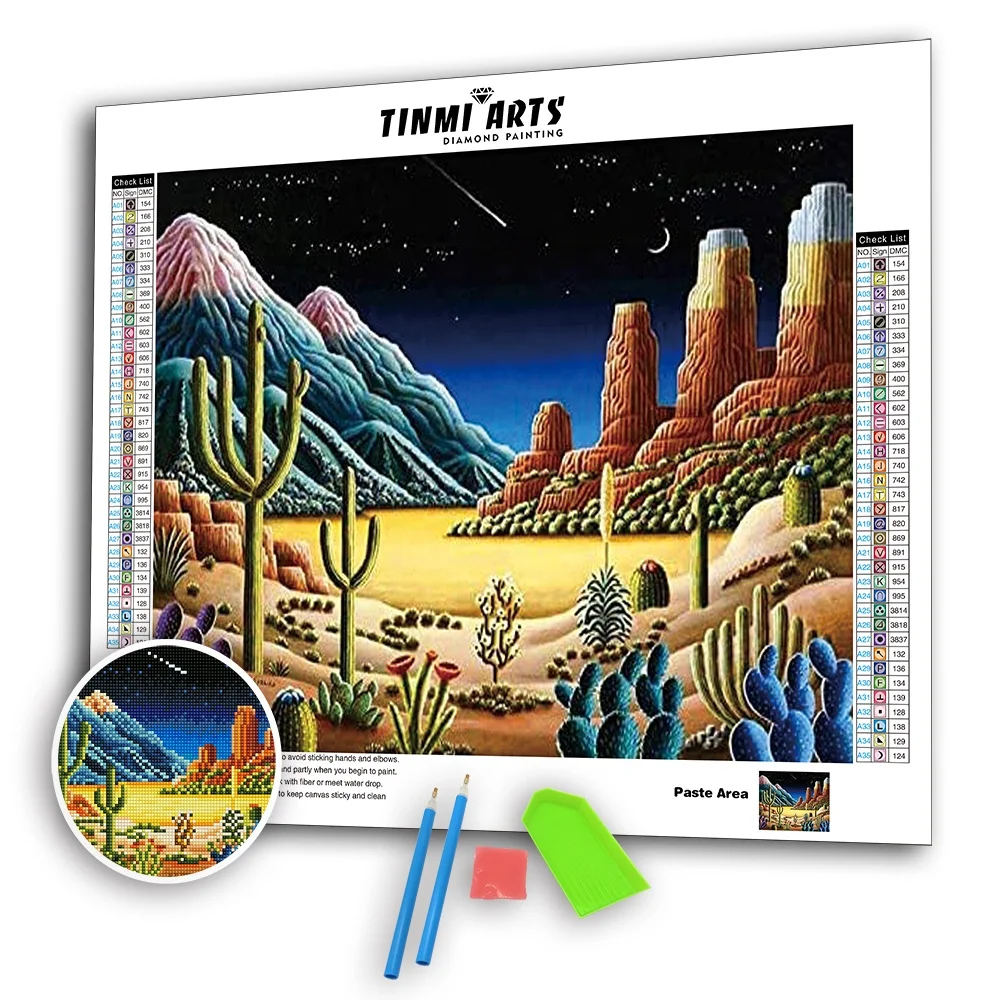 TINMI ARTS 5D Diamond Painting Full Round Kits for Adults DIY Mosaic Cross Stitch Pattern 16"x22" Desert Cactus
TINMI ARTS 5D Diamond Painting Full Round Kits for Adults DIY Mosaic Cross Stitch Pattern 16"x22" Desert Cactus