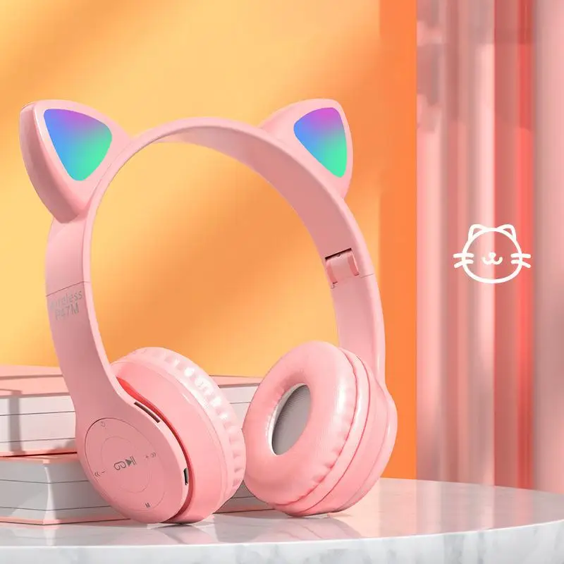 Over-Ear Luminous Led Cat Ears Headphones Wireless Bluetooth Headset Gamer Girl Stereo Gaming Headset Microphone Earphones Phone
Over-Ear Luminous Led Cat Ears Headphones Wireless Bluetooth Headset Gamer Girl Stereo Gaming Headset Microphone Earphones Phone