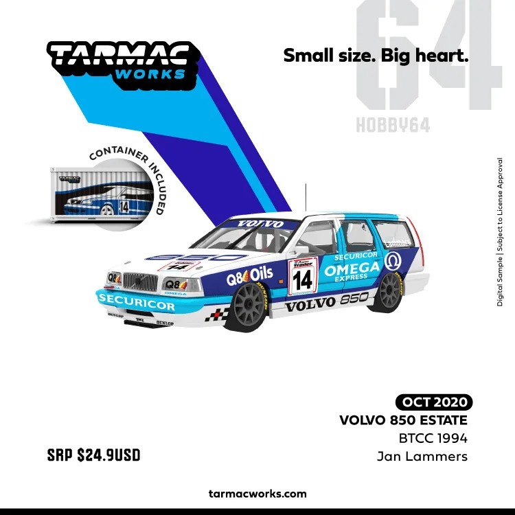 Tarmac работает с контейнером TW1:64 Volvo 850 ESTATE BTCC 1994 Коллекционная модель автомобиля, декоративный подарок
Tarmac работает с контейнером TW1:64 Volvo 850 ESTATE BTCC 1994 Коллекционная модель автомобиля, декоративный подарок